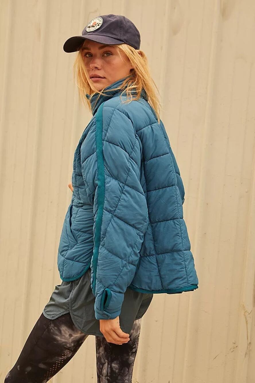Free People Packable Pippa Coat, Teal, NWOT, Size XS